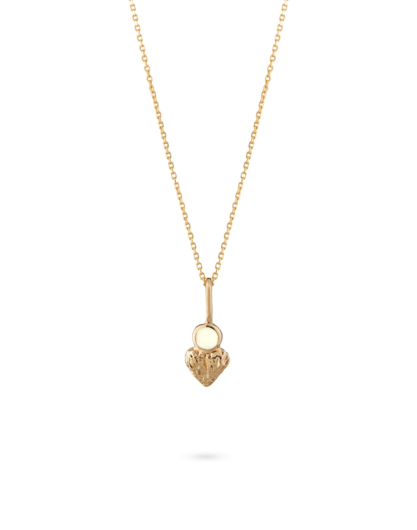 Heart Necklace - Angel's Wings with Amber / S
