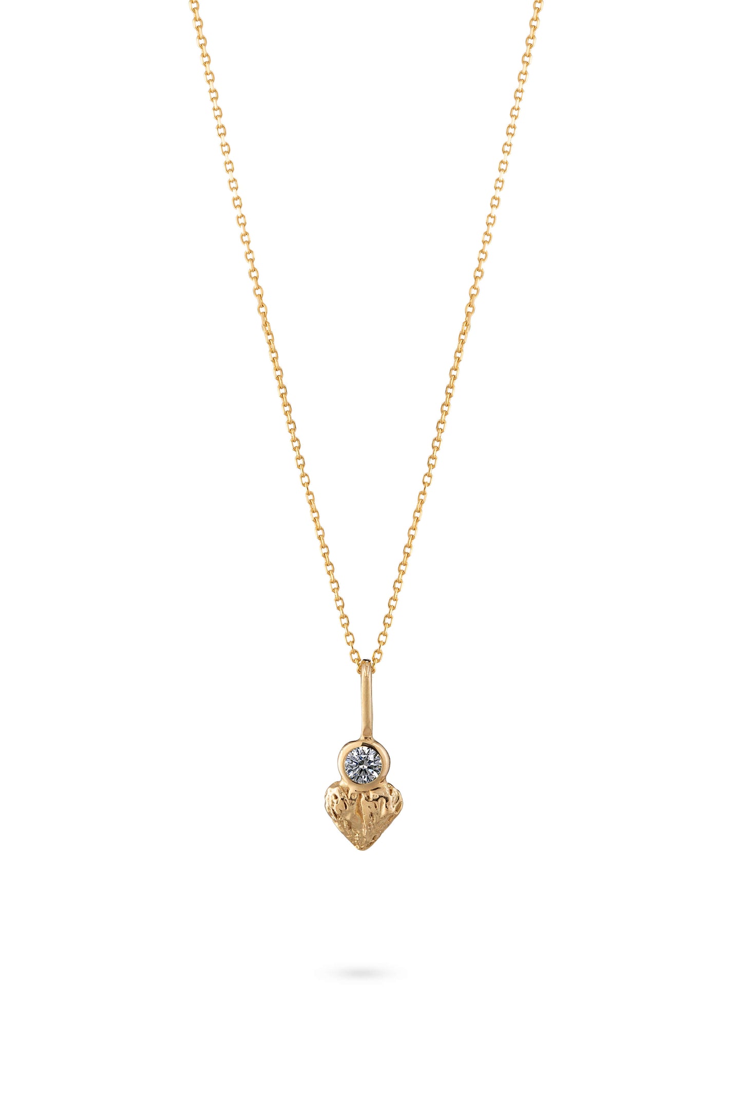 Heart Necklace - Angel's Wings with Diamond / S