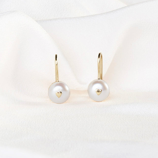 Earrings Hearts and Pearls