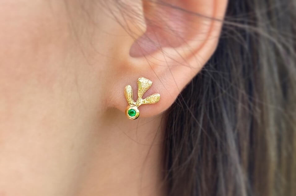Ruth's earrings with Emeralds