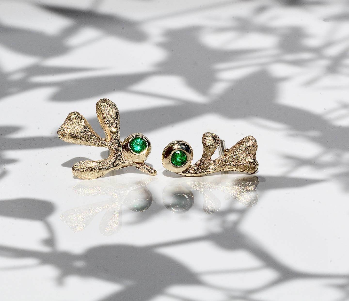 Ruth's earrings with Emeralds