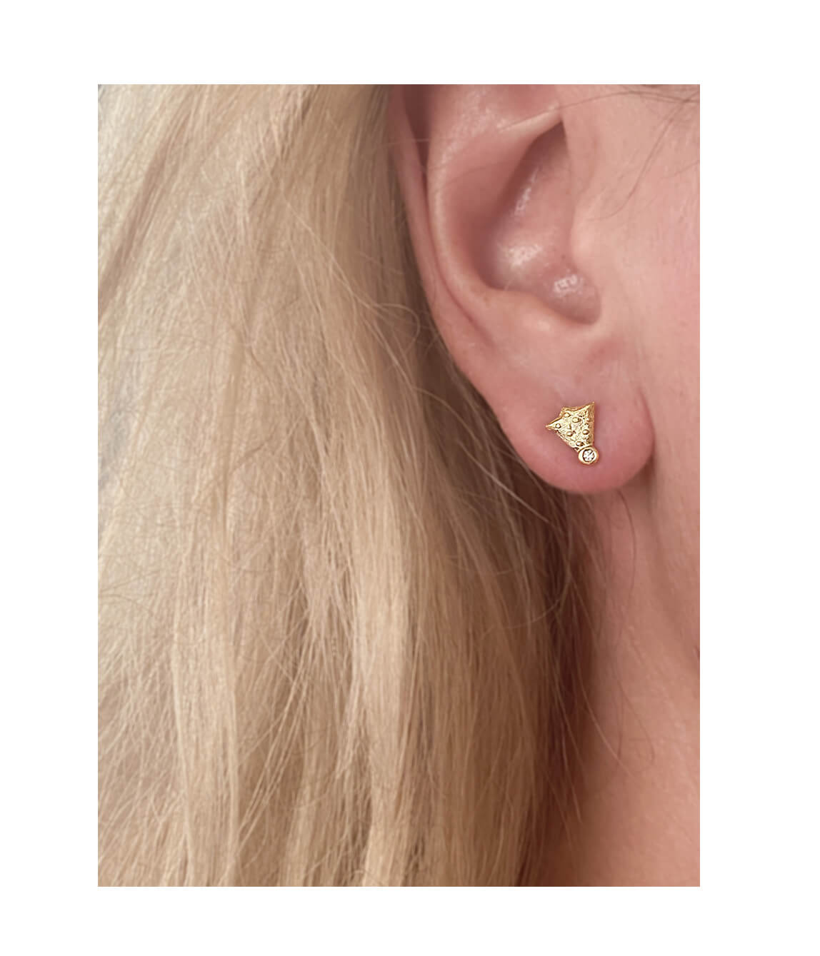 Earrings Lilies with Diamonds