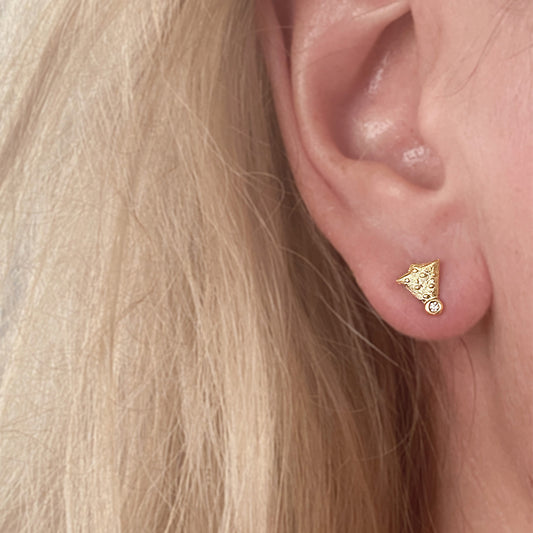 Auskarai su deimantais Lelijos