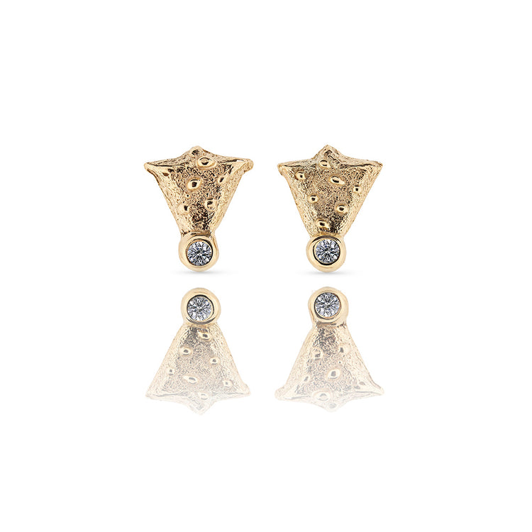 Auskarai su deimantais Lelijos