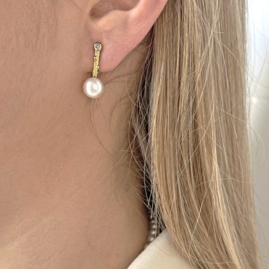 Auskarai su Akoya perlais