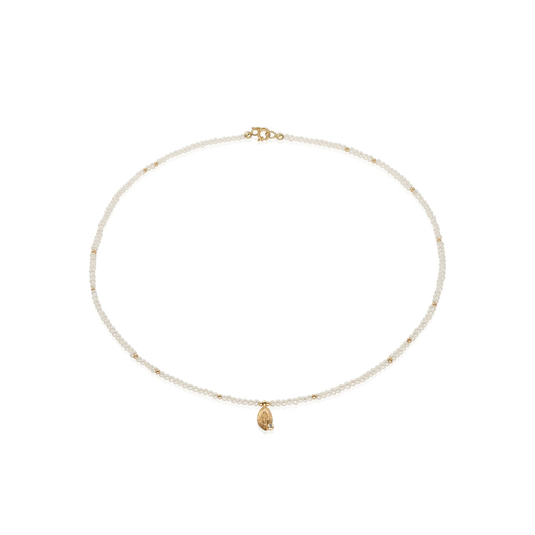 Pearl necklase with diamond Bloom