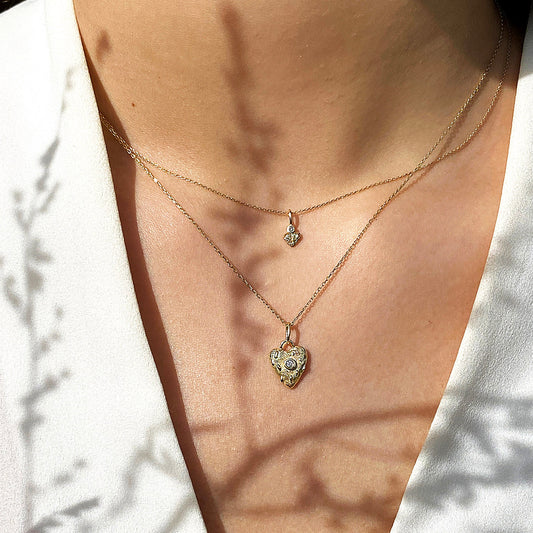 Pakabukas su deimantu Širdis - Angelo Sparnai S