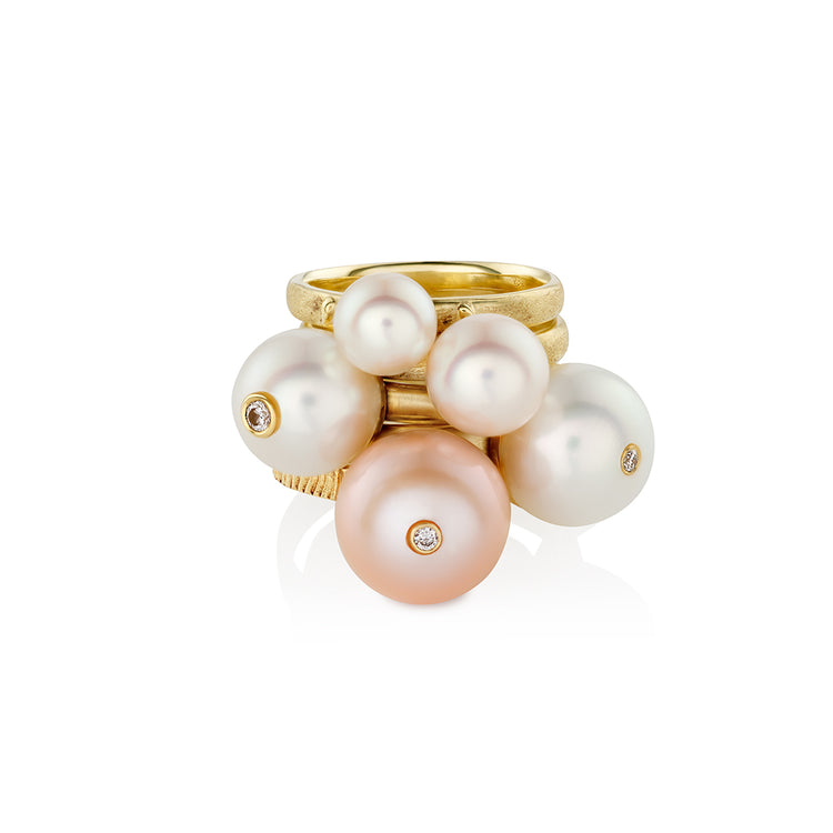 Žiedas su Akoya perlu Lelija