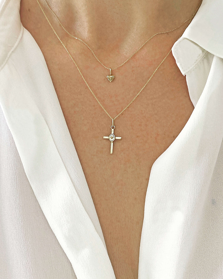 Necklace - Cross with Lily