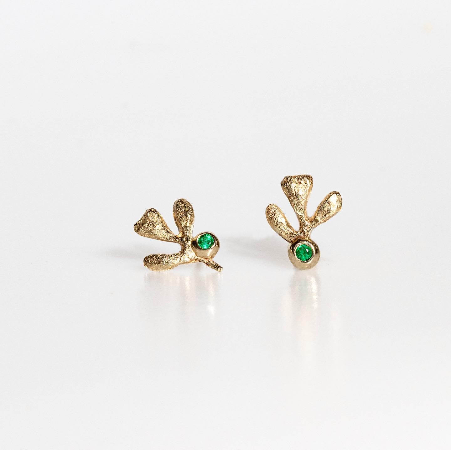 Ruth's earrings with Emeralds