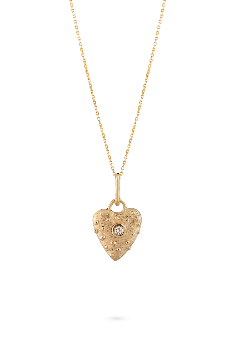 Heart Necklace with Diamond