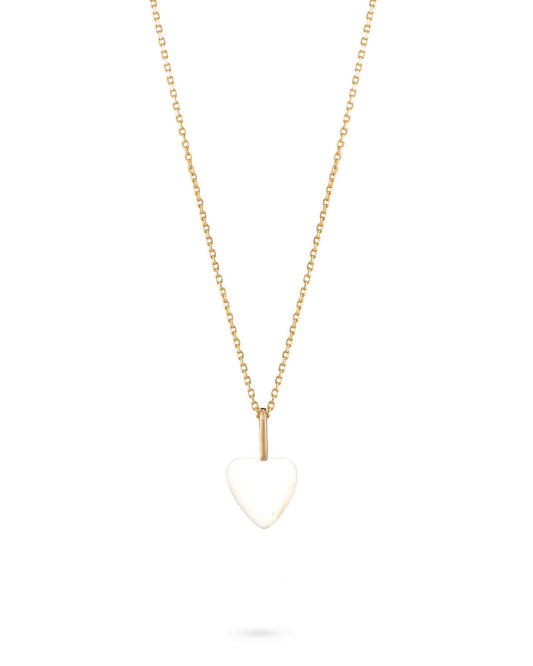 Necklace - Amber's White Heart