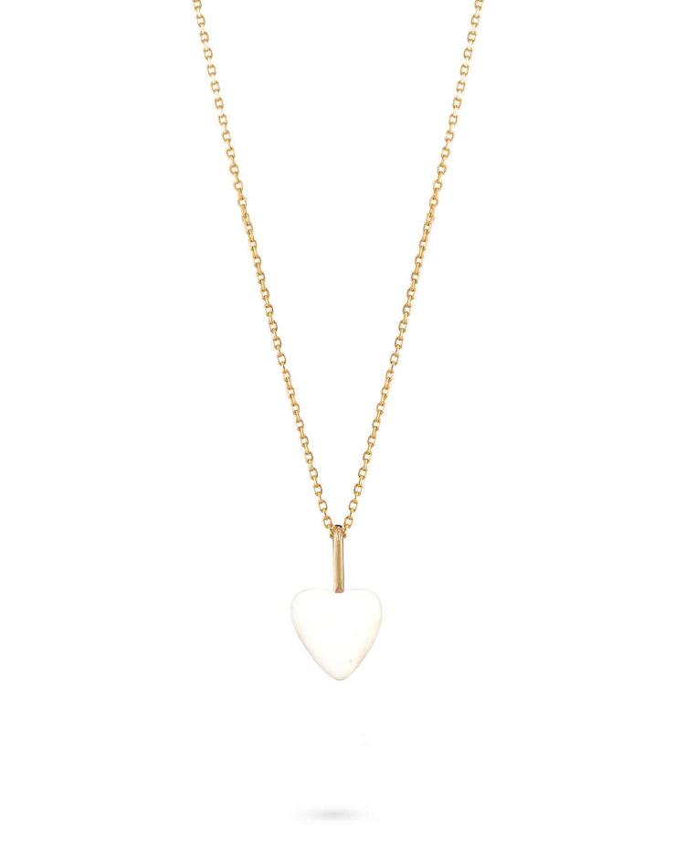 Necklace - Amber's White Heart