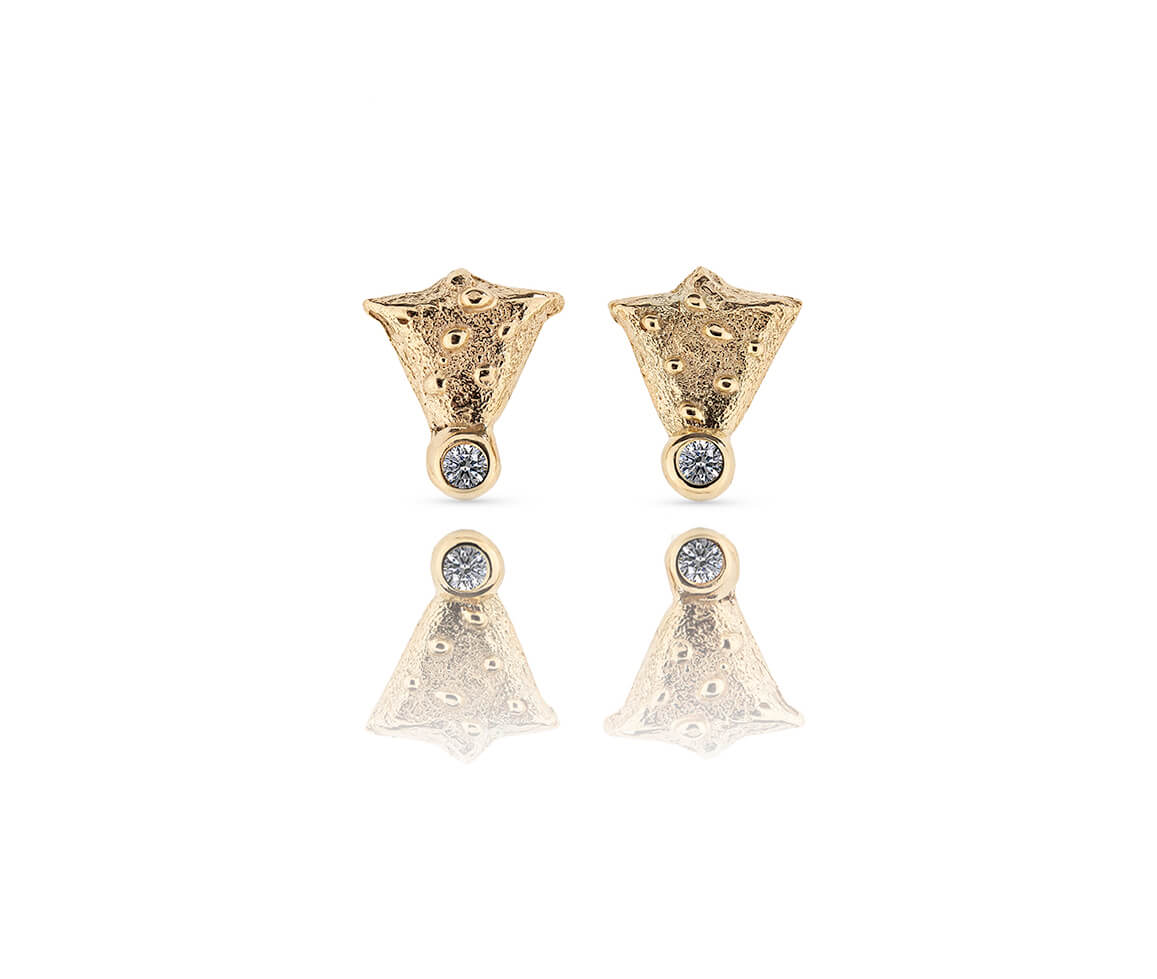 Earrings Lilies with Diamonds