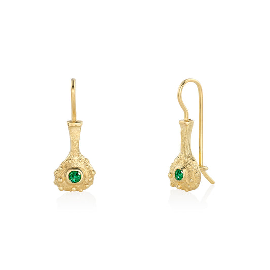 Earrings with emeralds Drops