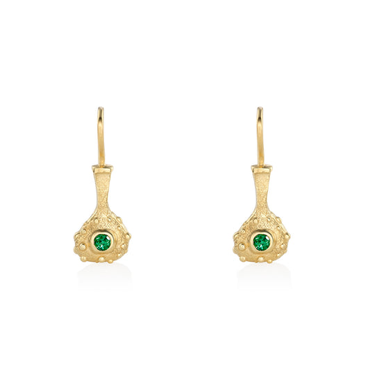 Earrings with emeralds Drops