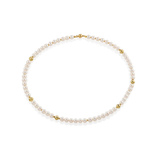 Akoya pearl necklase with diamonds