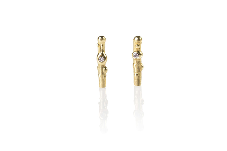 Earrings Sprigs with Diamonds