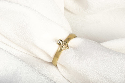 Ring Heart-Angel Wings with Diamond